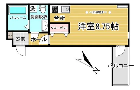 GracieuseMaison野芥【203号室】の間取り