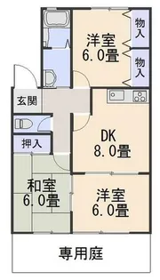 京都府木津川市梅美台7丁目【アパート】の間取り