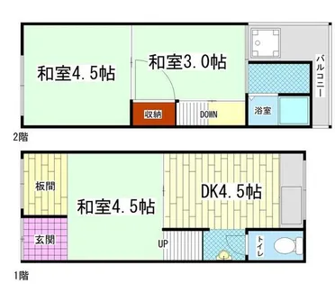 兵庫県神戸市兵庫区笠松通5丁目【一戸建】の間取り