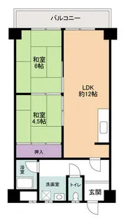 古市グリーンハイツ【3階】の間取り