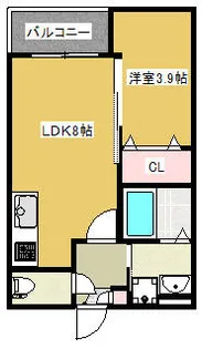 エルヴェ カドマ【1階】の間取り