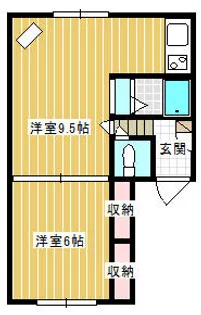 アーバンハイツ【8号室】の間取り