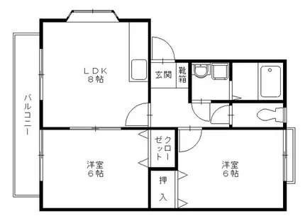 アネックスやよい坂【B203号室】の間取り