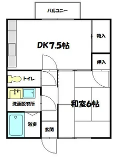 兵庫県姫路市大津区新町2丁目【アパート】の間取り