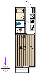 ハイツ昴【1階】の間取り