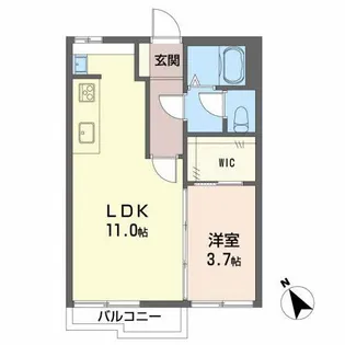 サンシャトー聖 香奈【201号室】の間取り