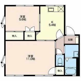 サンシャトー如月【101号室】の間取り