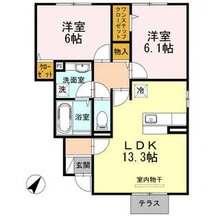 しんでれら・円山【1階】の間取り