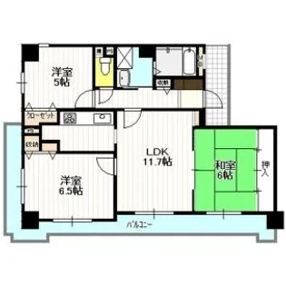 プレステージ江井島駅前Ⅱ【501号室】の間取り