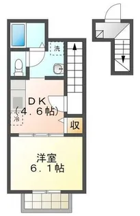 パークサイドイン桃山【201号室】の間取り