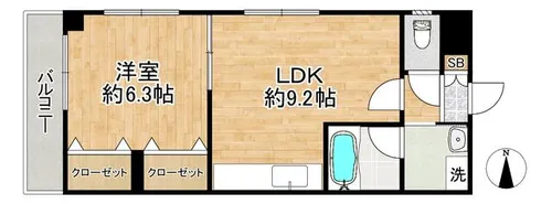 サニー赤沢【202号室】の間取り