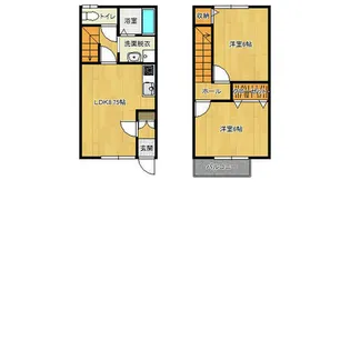 福岡県行橋市大字東徳永【テラスハウス】の間取り