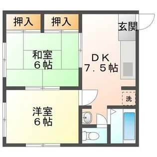 コーポ桂川【102号室】の間取り