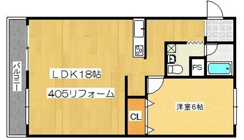 コンツェルト白石【405号室】の間取り