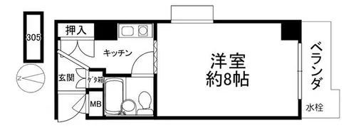 ホーユウコンフォルト天王寺東【3階】の間取り