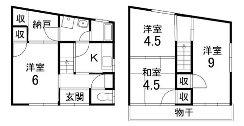 京都府京都市右京区西京極南方町【一戸建】の間取り