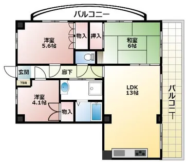 珈琲館ビル【4階】の間取り