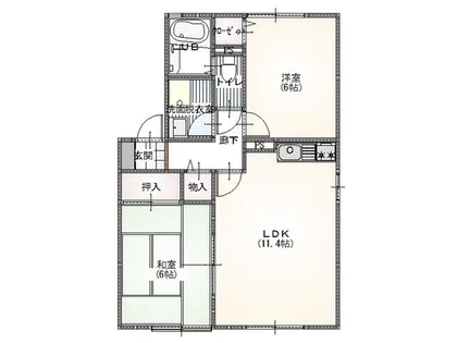 プレミールS【2階】の間取り
