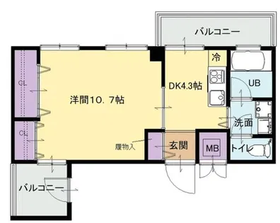 ウイングF・S【505号室】の間取り