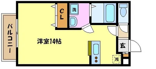 兵庫県神戸市東灘区御影郡家1丁目【アパート】の間取り