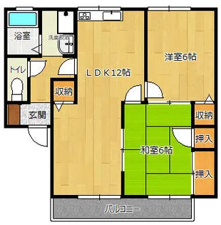ベルメゾン瓜生Ⅰ【205号室】の間取り