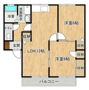 ベルメゾン瓜生Ⅰ【205号室】の間取り