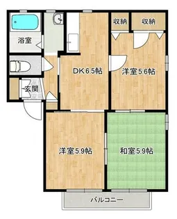 エスコート警弥郷【A-202号室】の間取り