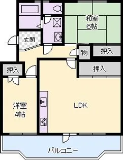 江坂住宅5号棟【7階】の間取り