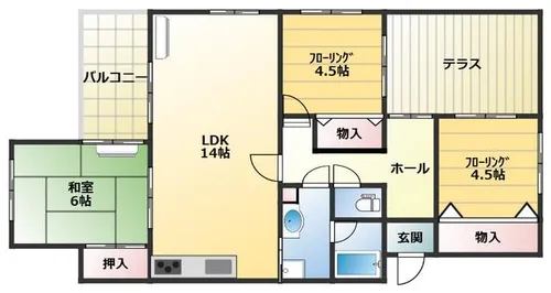 ロジェ緑【204号室】の間取り