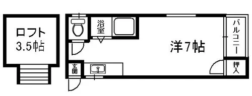 フレンドリーハイム姪浜Ⅲ【205号室】の間取り