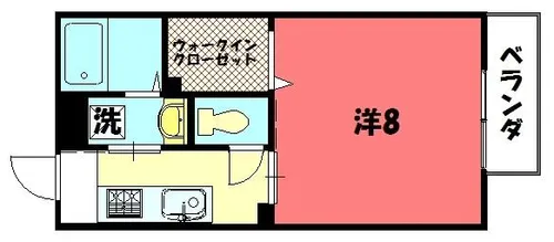 翠風荘【203号室】の間取り