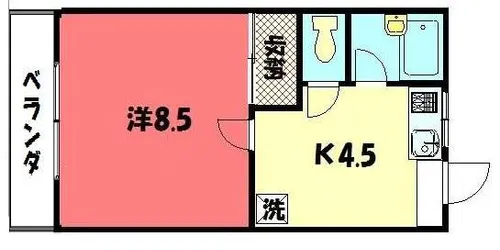 レピュート西村【201号室】の間取り