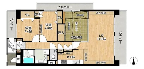 プレスタ杭全【9階】の間取り