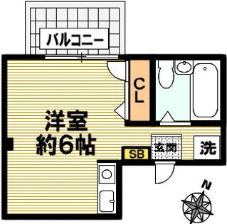 越智マンション【403号室】の間取り