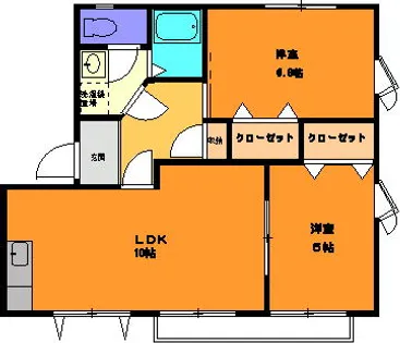 グリーンビラA棟【201号室】の間取り