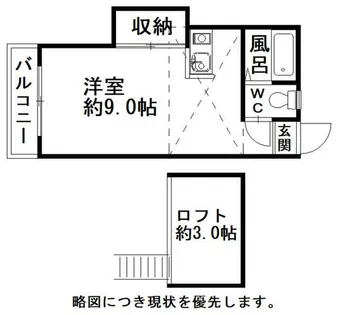 サンハイツ若宮【203号室】の間取り