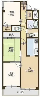 パークサイド・ナガイ【401号室】の間取り