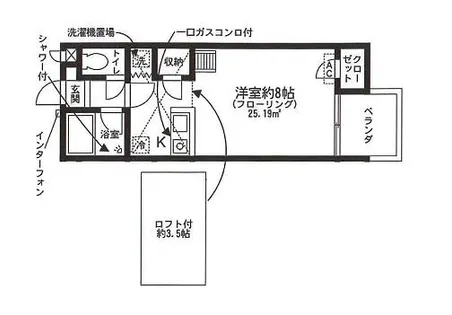 セザンヌ福江【206号室】の間取り