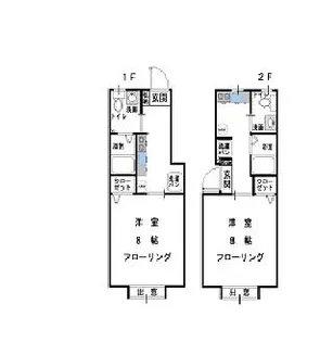 ミューズイン花中【A103号室】の間取り