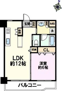 オークメゾン新神戸【303号室】の間取り