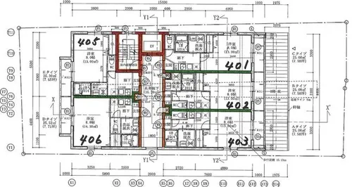 クオリエ京都堀川【405号室】の間取り