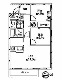 ライオンズマンション宮の森第二【5階】の間取り