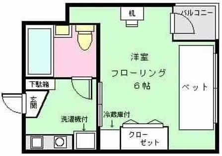 コスモカラホリLOFT【402号室】の間取り