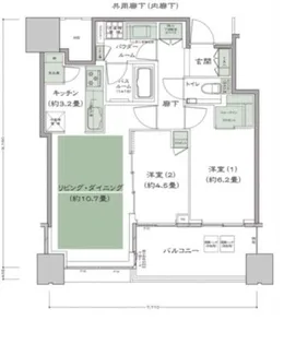 梅田ガーデンレジデンス【35階】の間取り