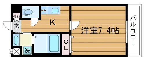ロイヤルクィーンズパーク吹田片山町【7階】の間取り