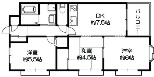 兵庫県川西市一庫3丁目【マンション】の間取り