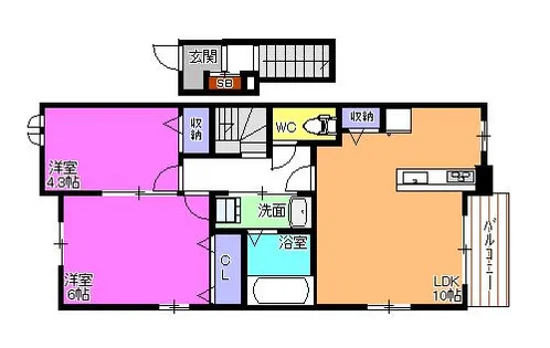 ベル・プラージュ【2階】の間取り
