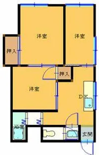 福岡県北九州市小倉北区大畠1丁目【アパート】の間取り