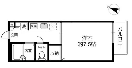 ハイツ友松【1階】の間取り