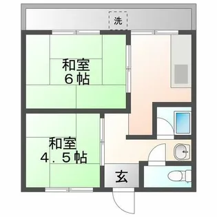 八本町コーポ【2階】の間取り